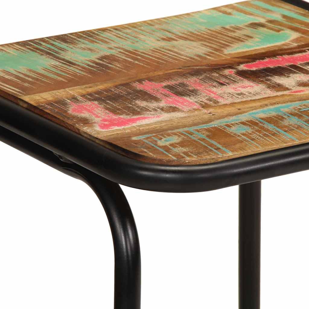 Barski stolci 4 kom 46x35,5x70 cm masivnog obnovljenog drva