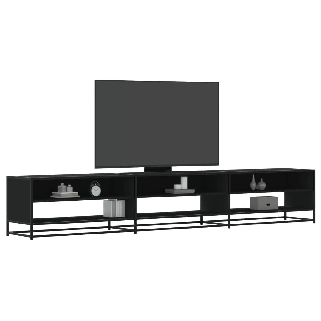 TV ormarić crni 270x40x46 cm izrađeno drvo