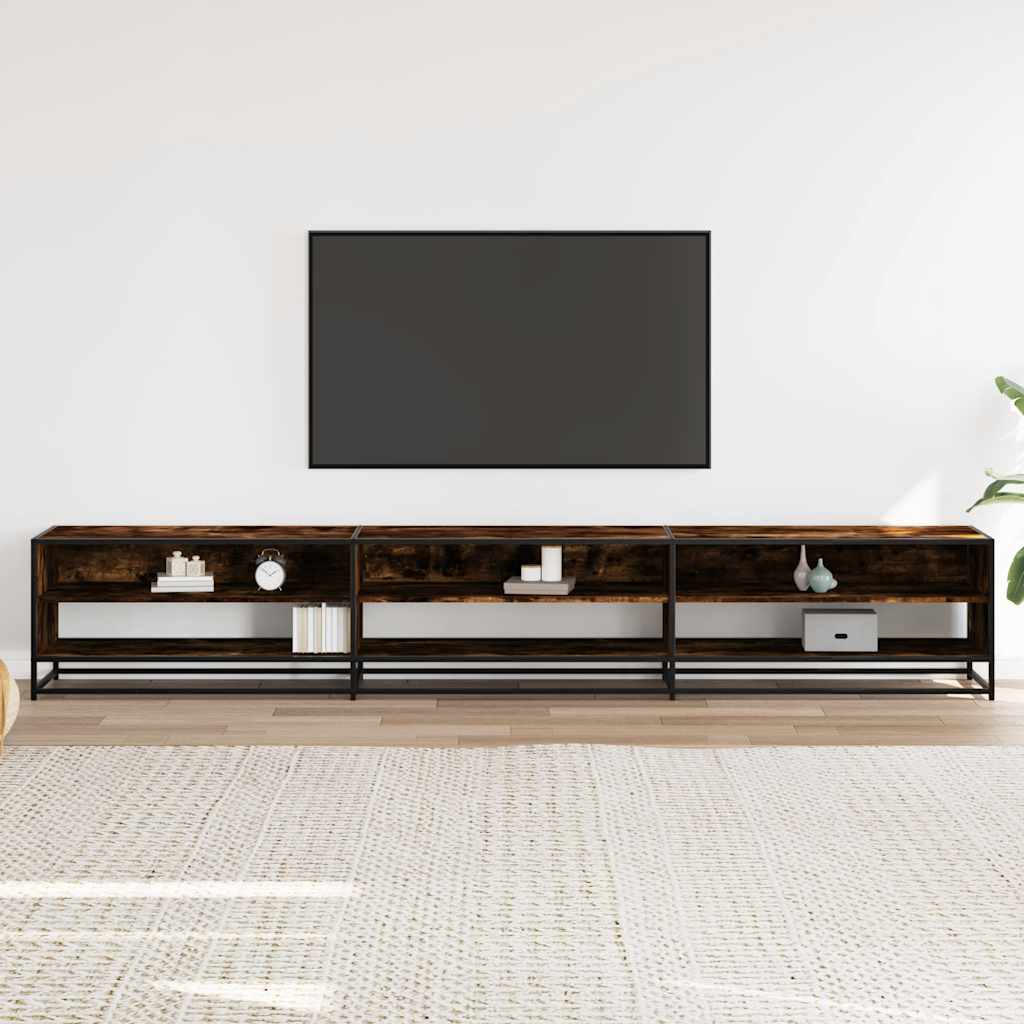 TV ormarić dimljeni hrast 270x40x46 cm konstruirano drvo