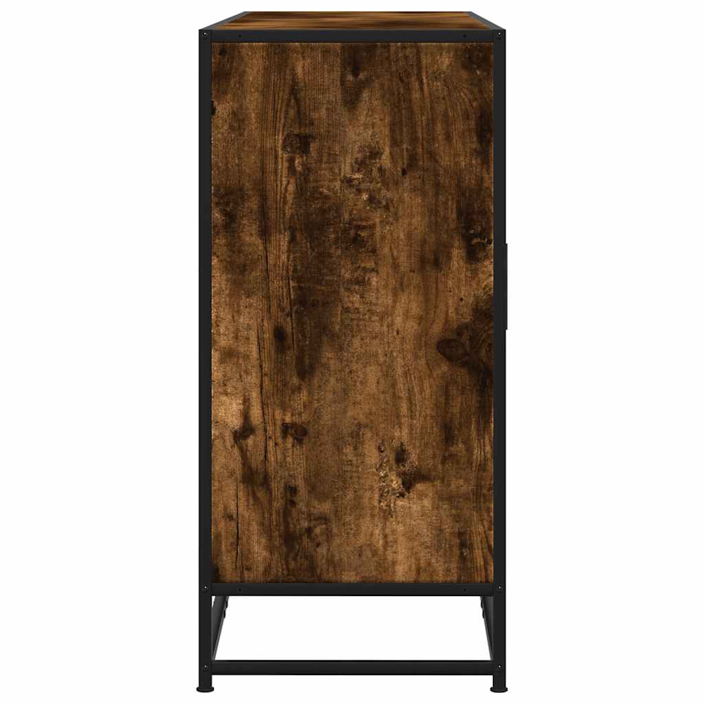 Komoda dimljeni hrast 134x35x76 cm konstruirano drvo