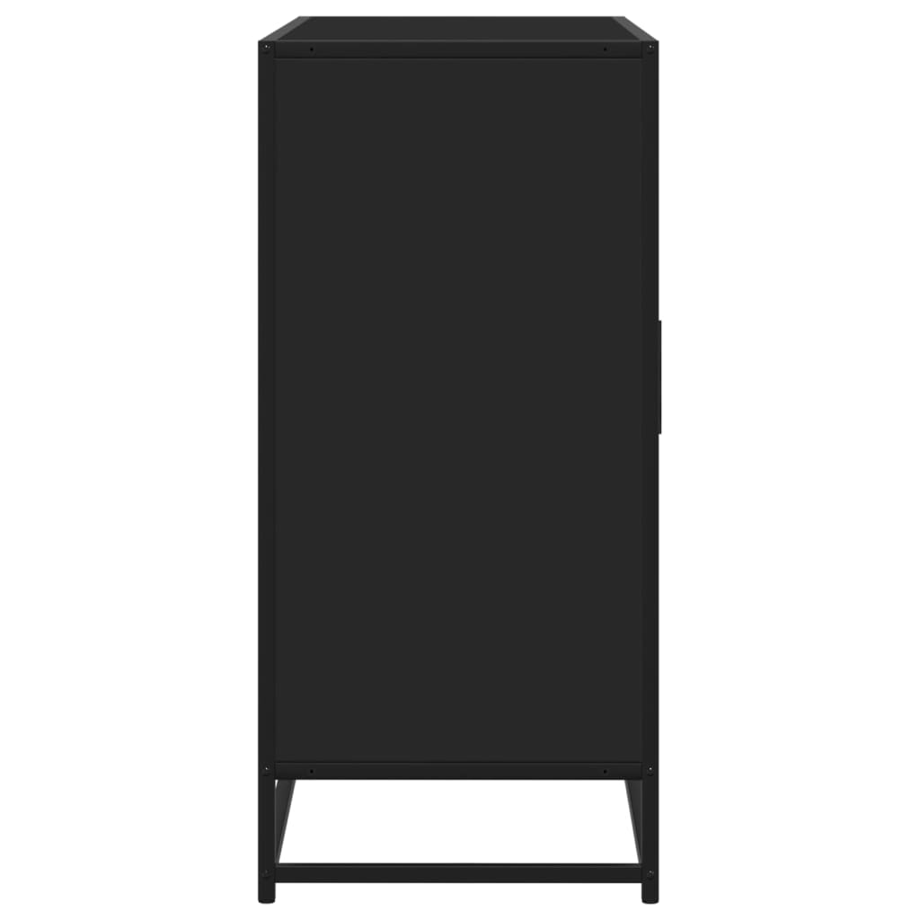 Komoda crna 92x35x76 cm od konstruiranog drva