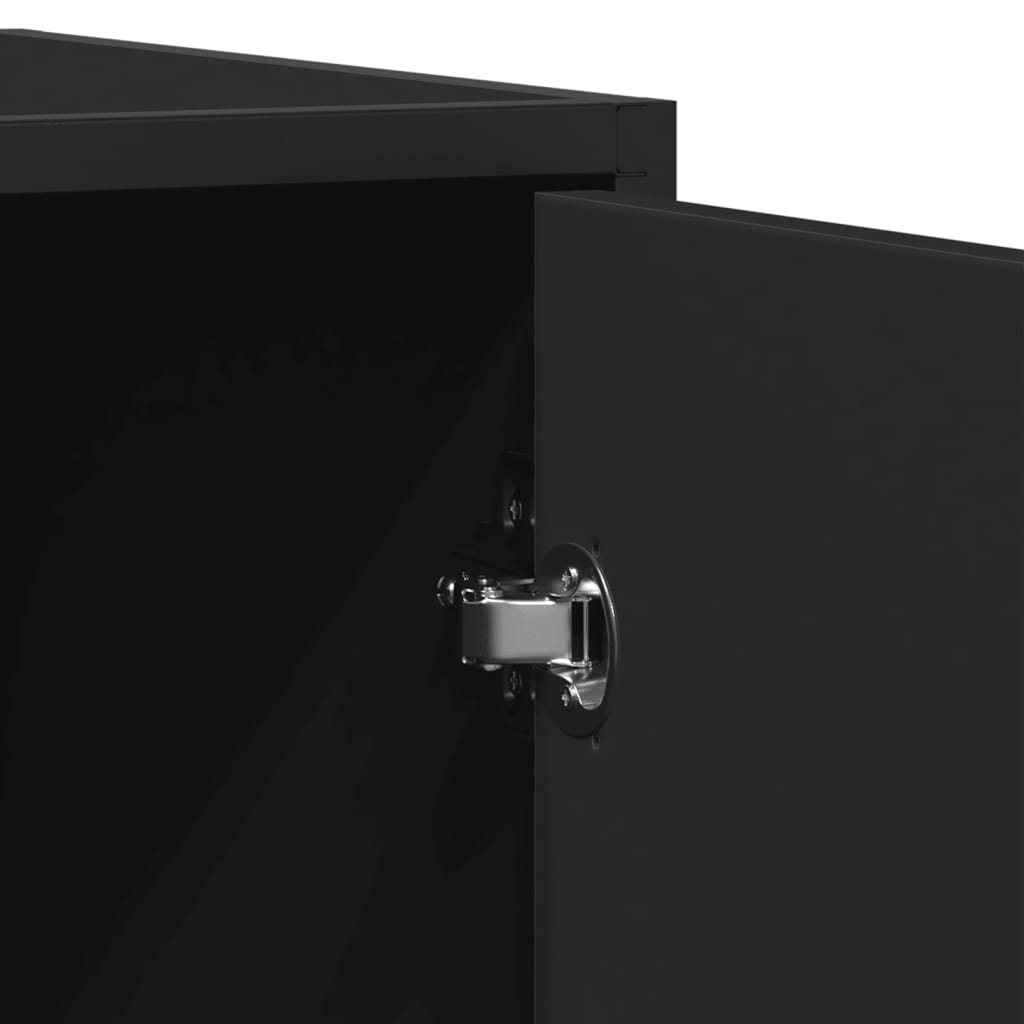 Komoda crna 92x35x76 cm od konstruiranog drva