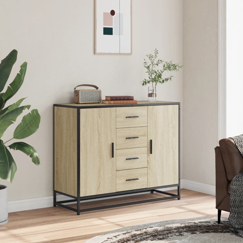 Komoda sonoma hrast 92x35x76 cm izrađeno drvo
