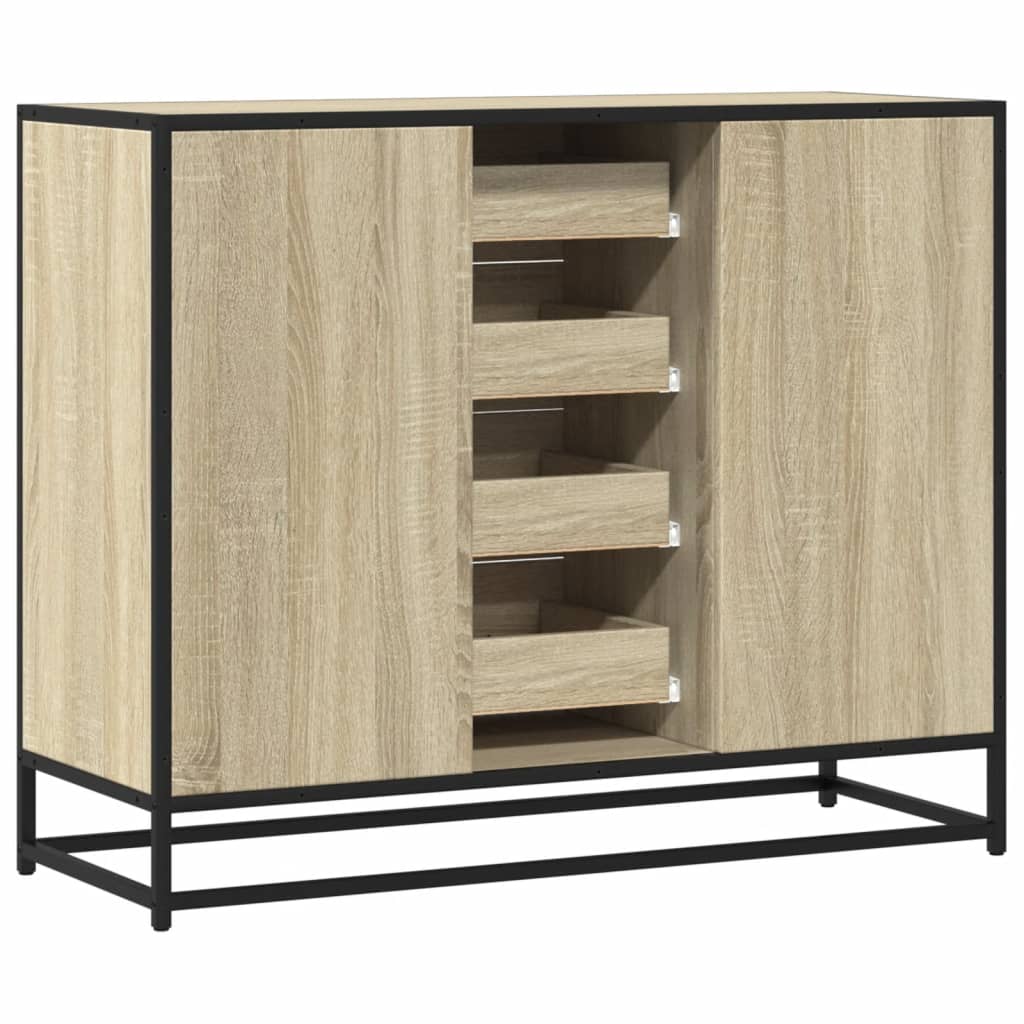 Komoda sonoma hrast 92x35x76 cm izrađeno drvo