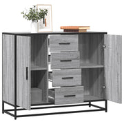 Komoda Siva Sonoma 92x35x76 cm Konstruirano drvo