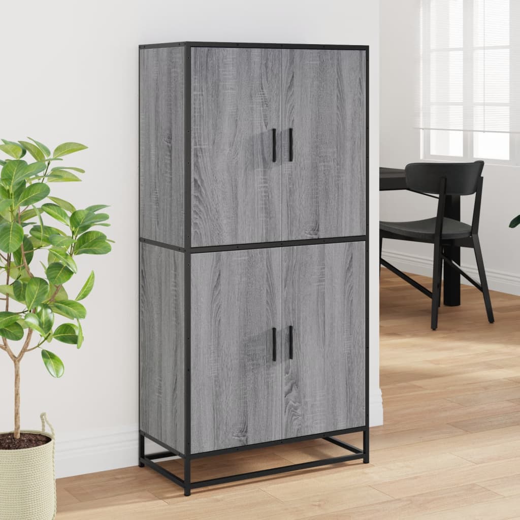 Visoka ploča siva Sonoma 68x35x139 cm Konstruirano drvo