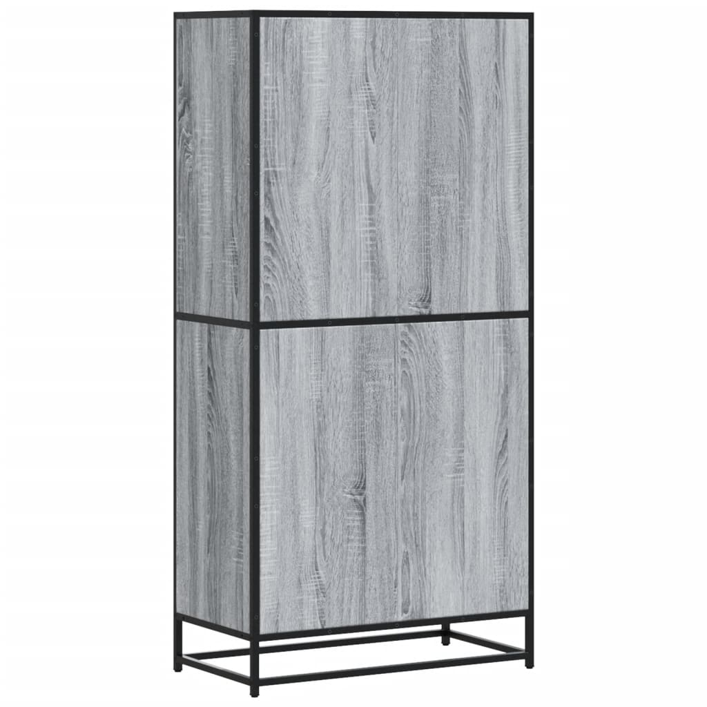 Visoka ploča siva Sonoma 68x35x139 cm Konstruirano drvo