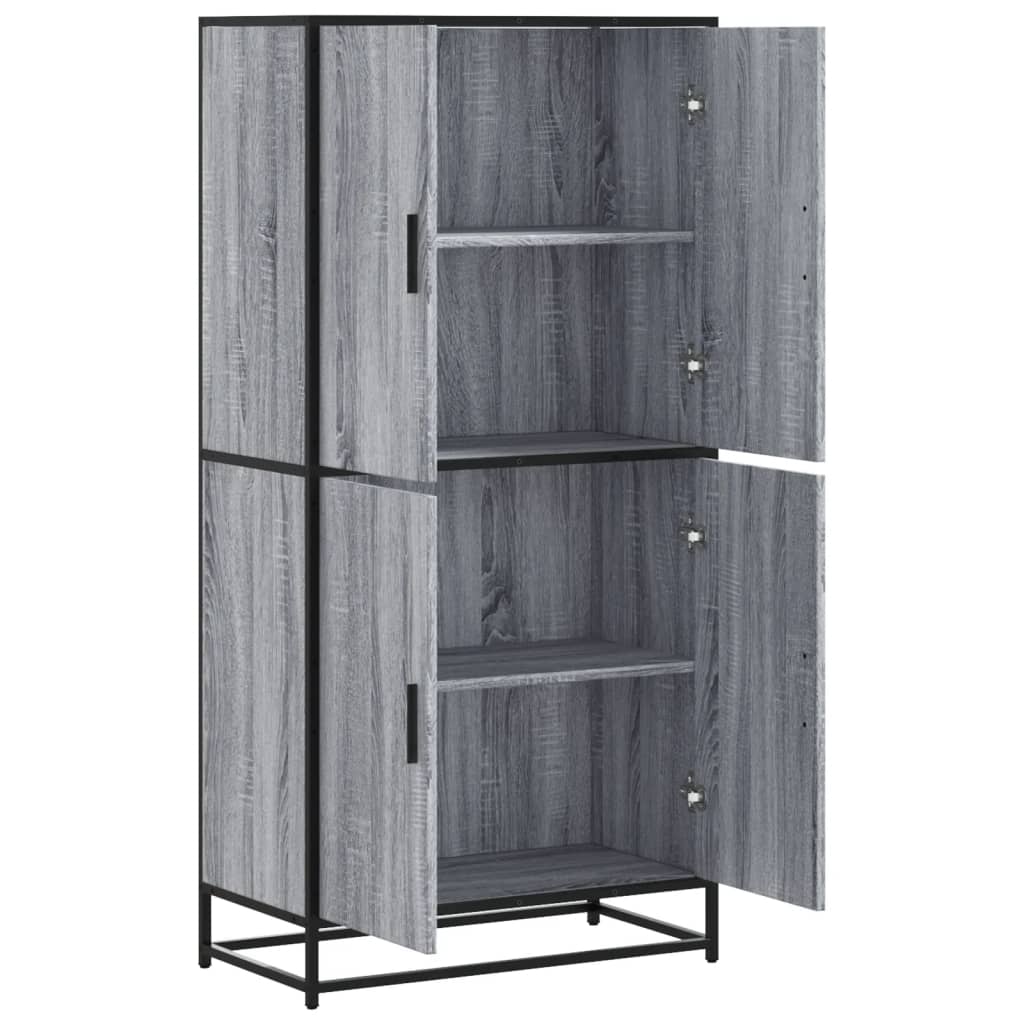 Visoka ploča siva Sonoma 68x35x139 cm Konstruirano drvo