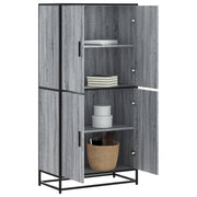 Visoka ploča siva Sonoma 68x35x139 cm Konstruirano drvo