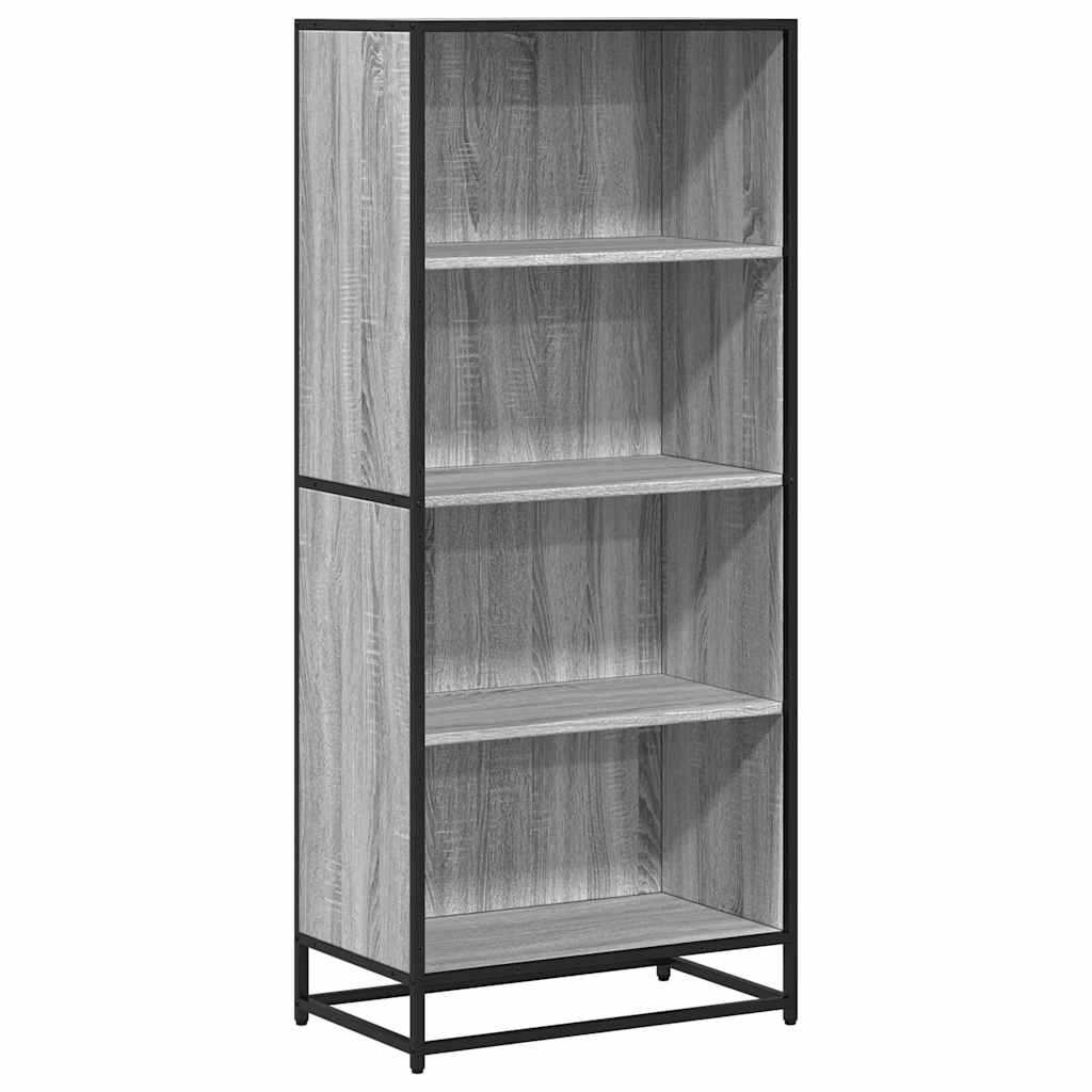 Polica za knjige Siva Sonoma 60x35x139 cm Konstruirano drvo