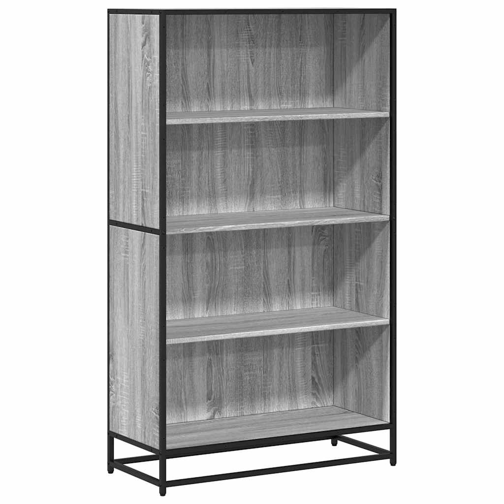 Polica za knjige Siva Sonoma 80,5x35x139 cm Konstruirano drvo