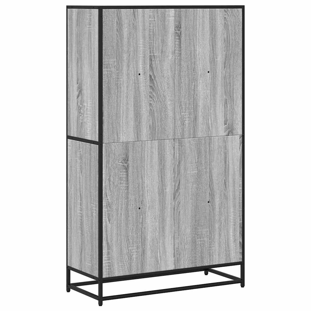 Polica za knjige Siva Sonoma 80,5x35x139 cm Konstruirano drvo