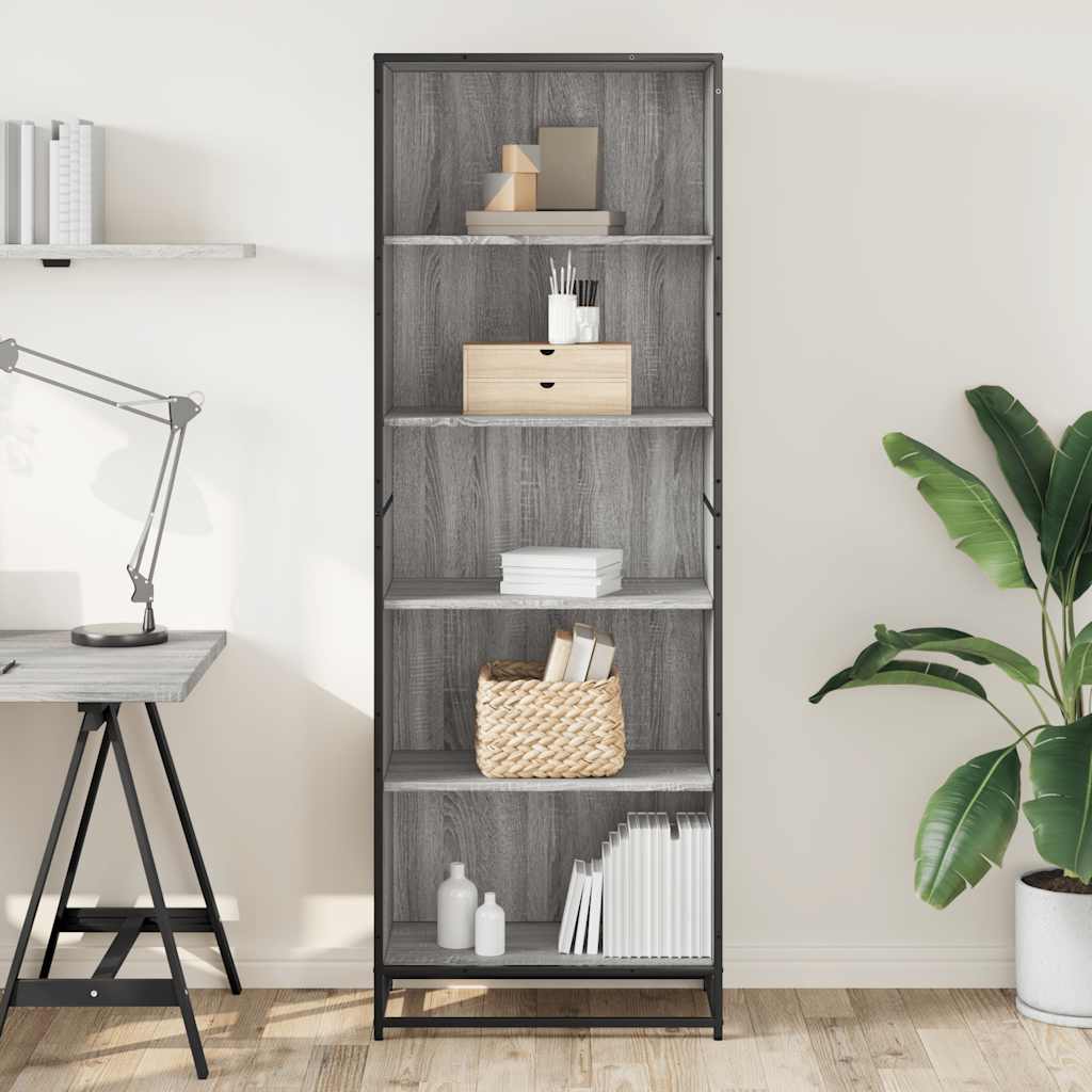 Polica za knjige siva Sonoma 60x35x170,5 cm izrađeno drvo