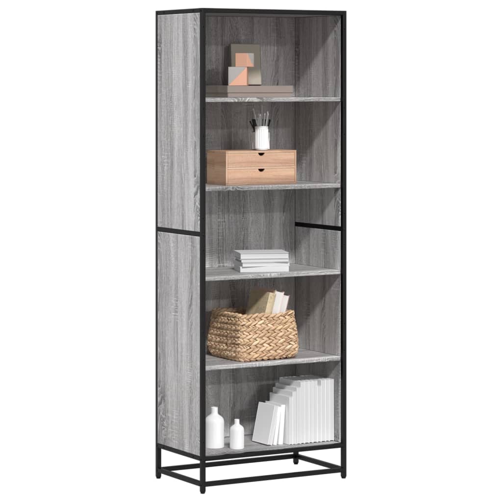 Polica za knjige siva Sonoma 60x35x170,5 cm izrađeno drvo