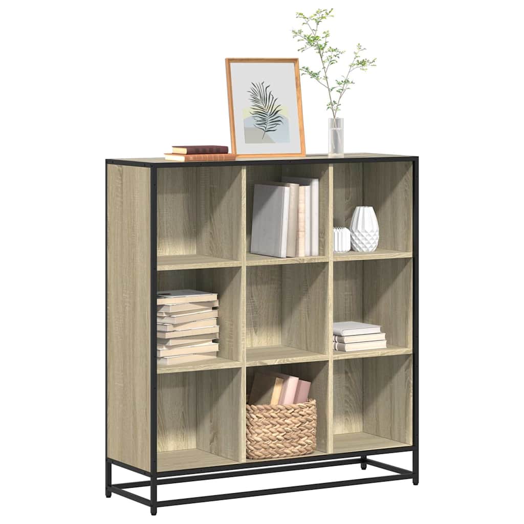 Polica za knjige Sonoma hrast Konstruirano drvo i metal