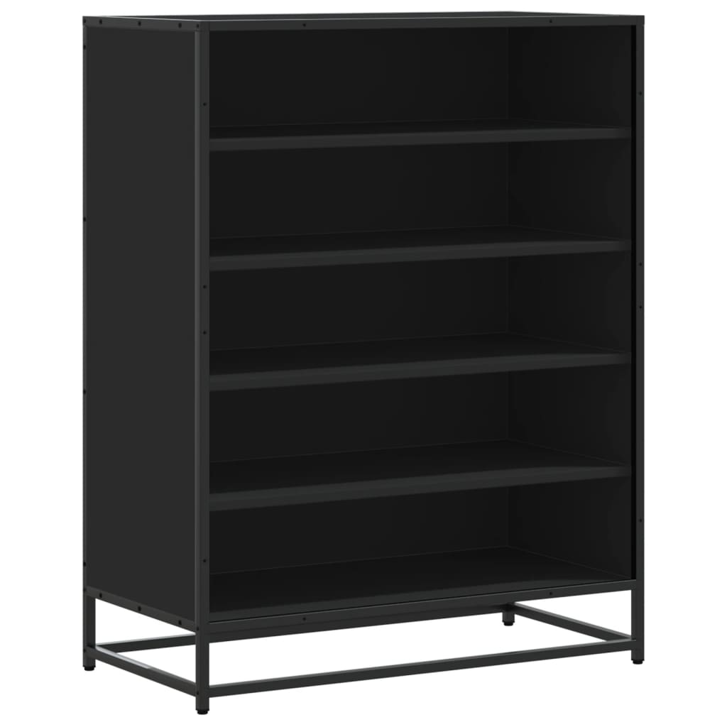 Ormarić za cipele crni 75x38x97,5 cm Konstruirano drvo i metal