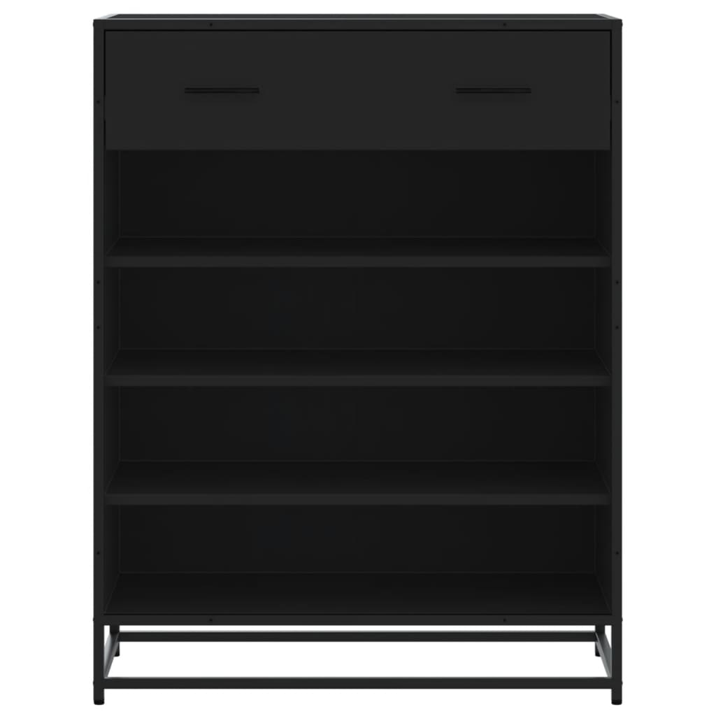 Ormarić za cipele crni 75x38x97,5 cm Konstruirano drvo i metal