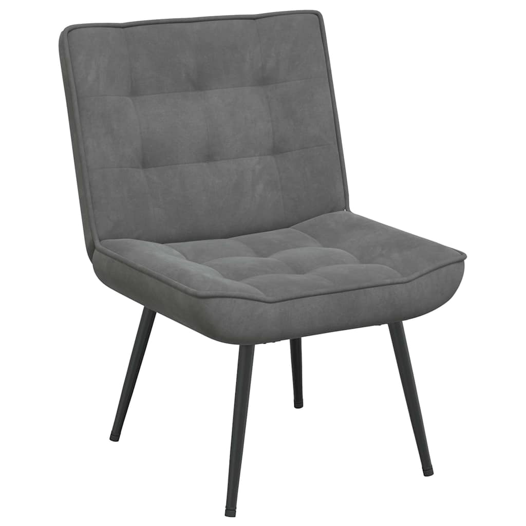 Stolica za opuštanje tamnosiva 64x74x84 cm baršun