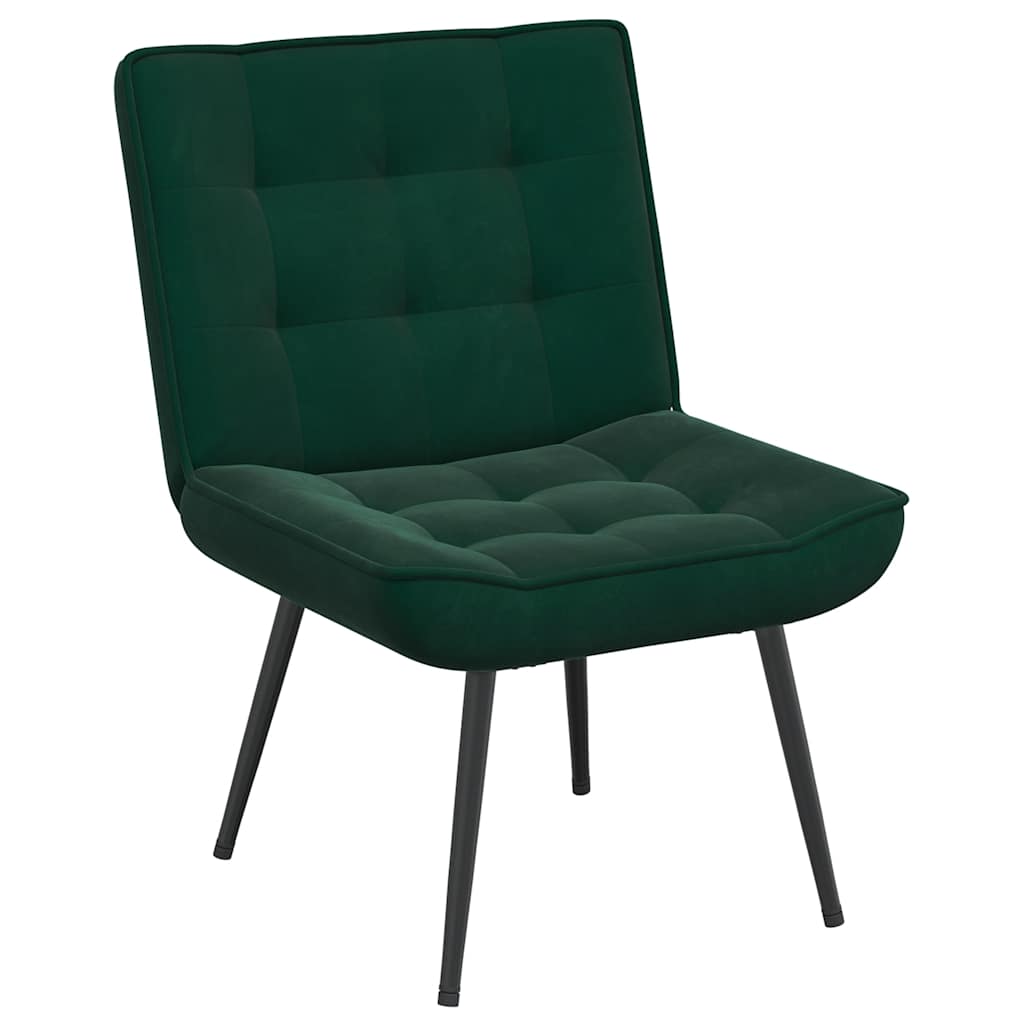 Stolica za opuštanje tamno zelena 64x74x84 cm baršun