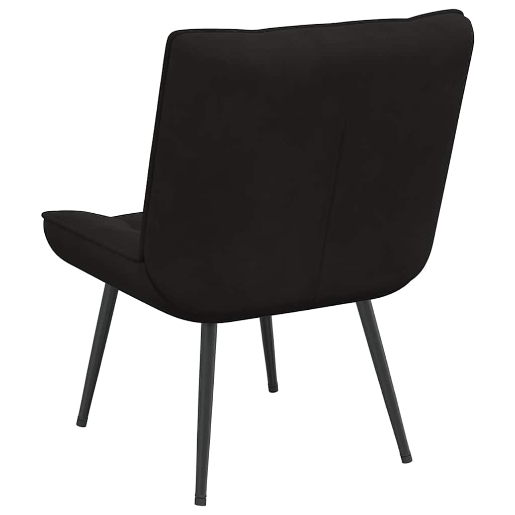 Stolica za opuštanje crna 64x74x84 cm baršun