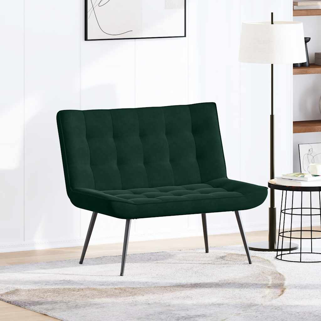 Klupa tamnozelena 110x74x84 cm baršun