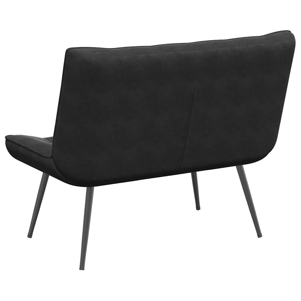 Klupa crna 110x74x84 cm baršunasta