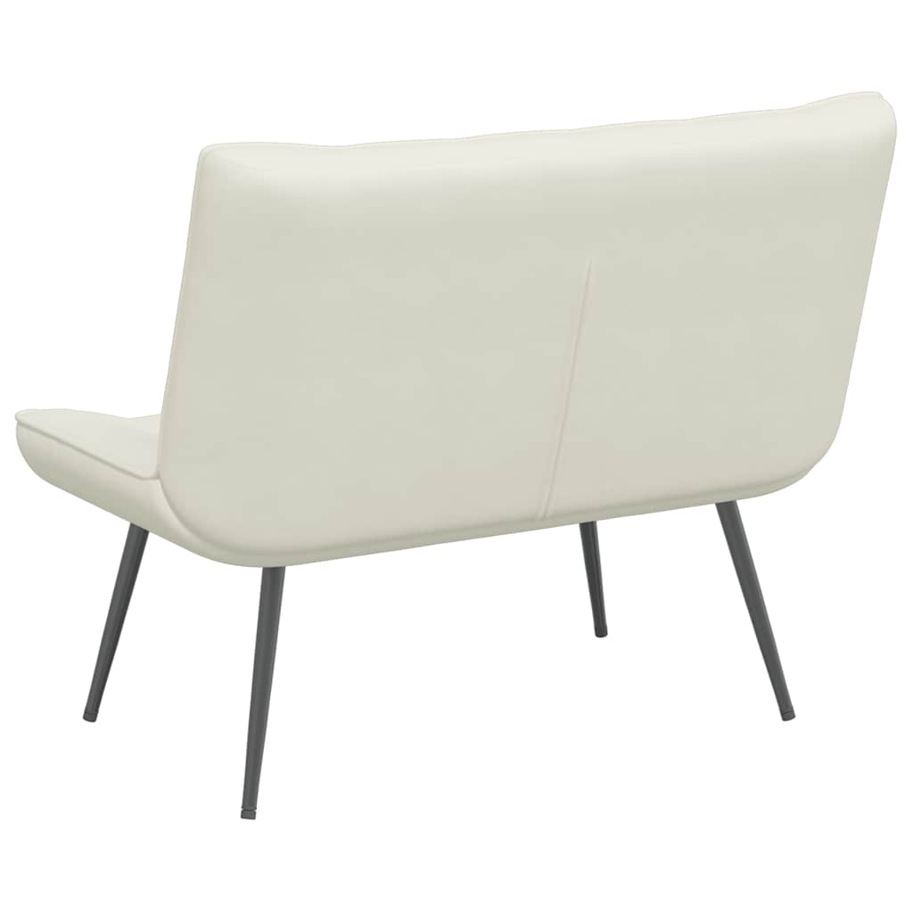 Klupa krem 110x74x84 cm baršunasta