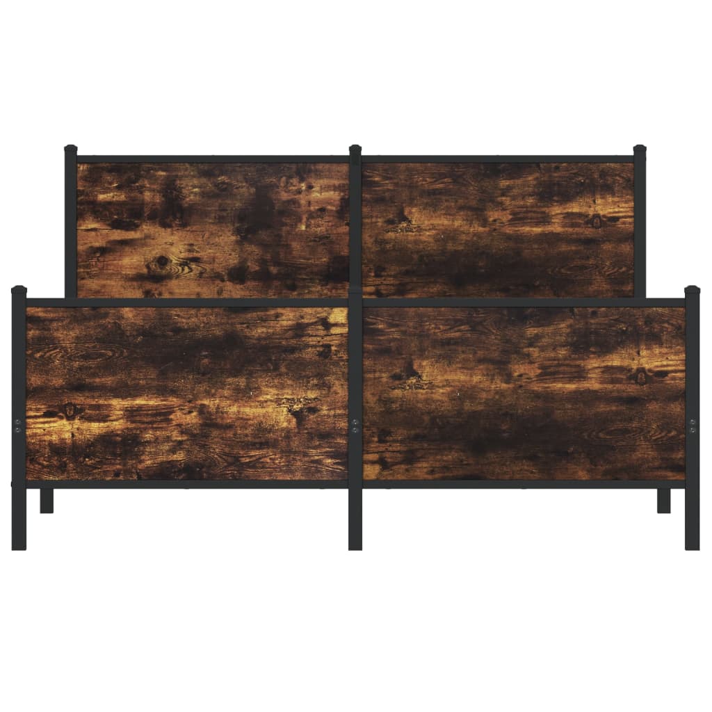 Metalni okvir kreveta bez madraca boja hrasta 140x200 cm