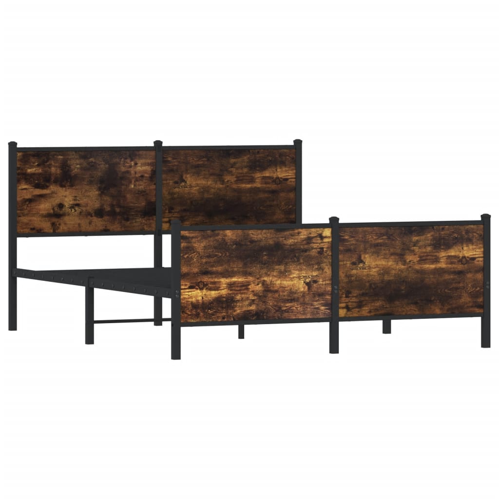 Metalni okvir kreveta bez madraca boja hrasta 160x200 cm