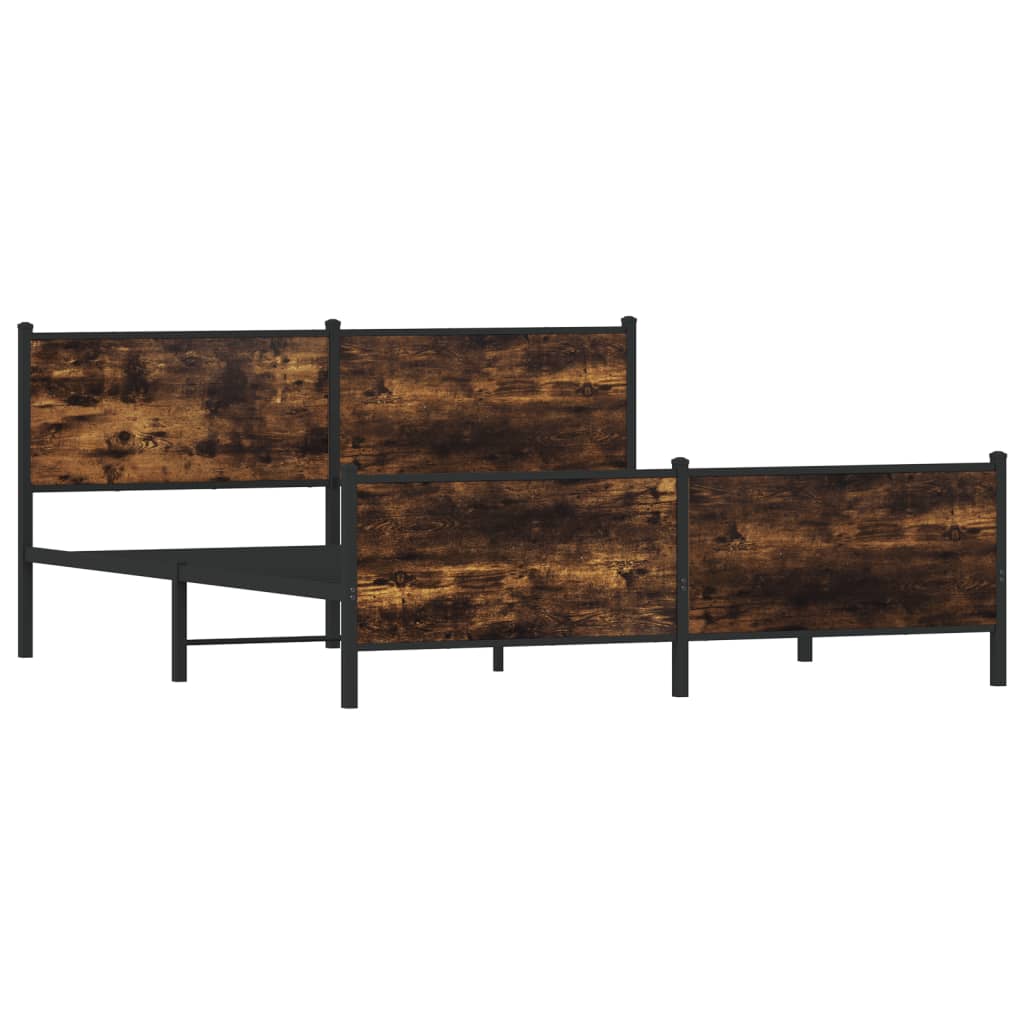 Metalni okvir kreveta bez madraca boja hrasta 180x200 cm
