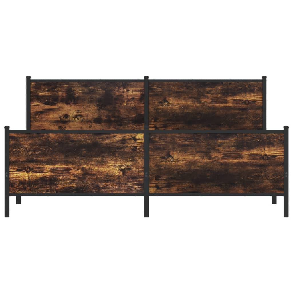 Metalni okvir kreveta bez madraca boja hrasta 180x200 cm
