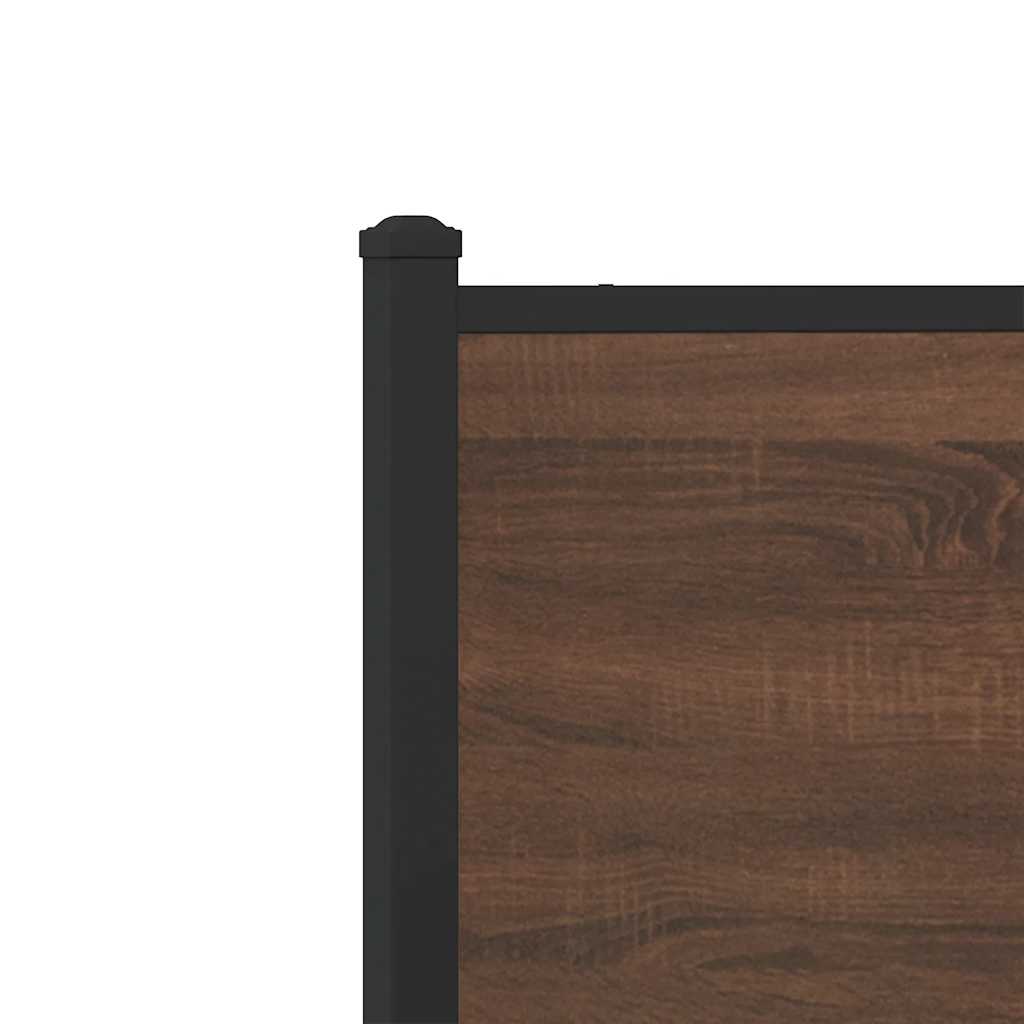 Metalni okvir kreveta bez madraca smeđa boja hrasta 140x200 cm