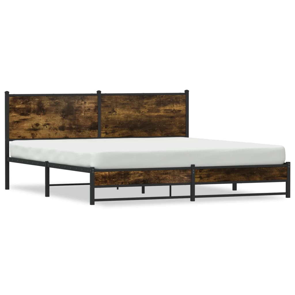Metalni okvir kreveta bez madraca boja hrasta 180x200 cm