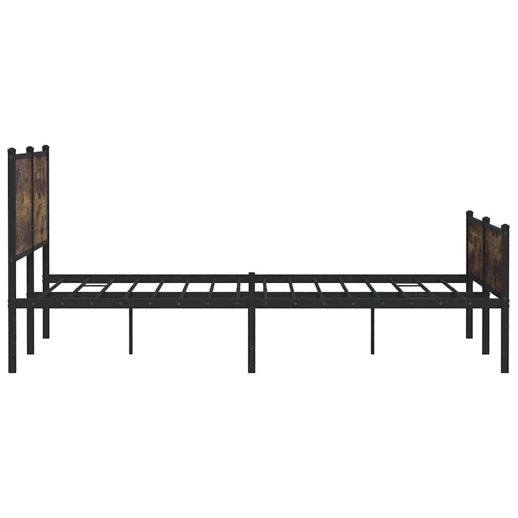 Metalni okvir kreveta bez madraca boja hrasta 193x203 cm