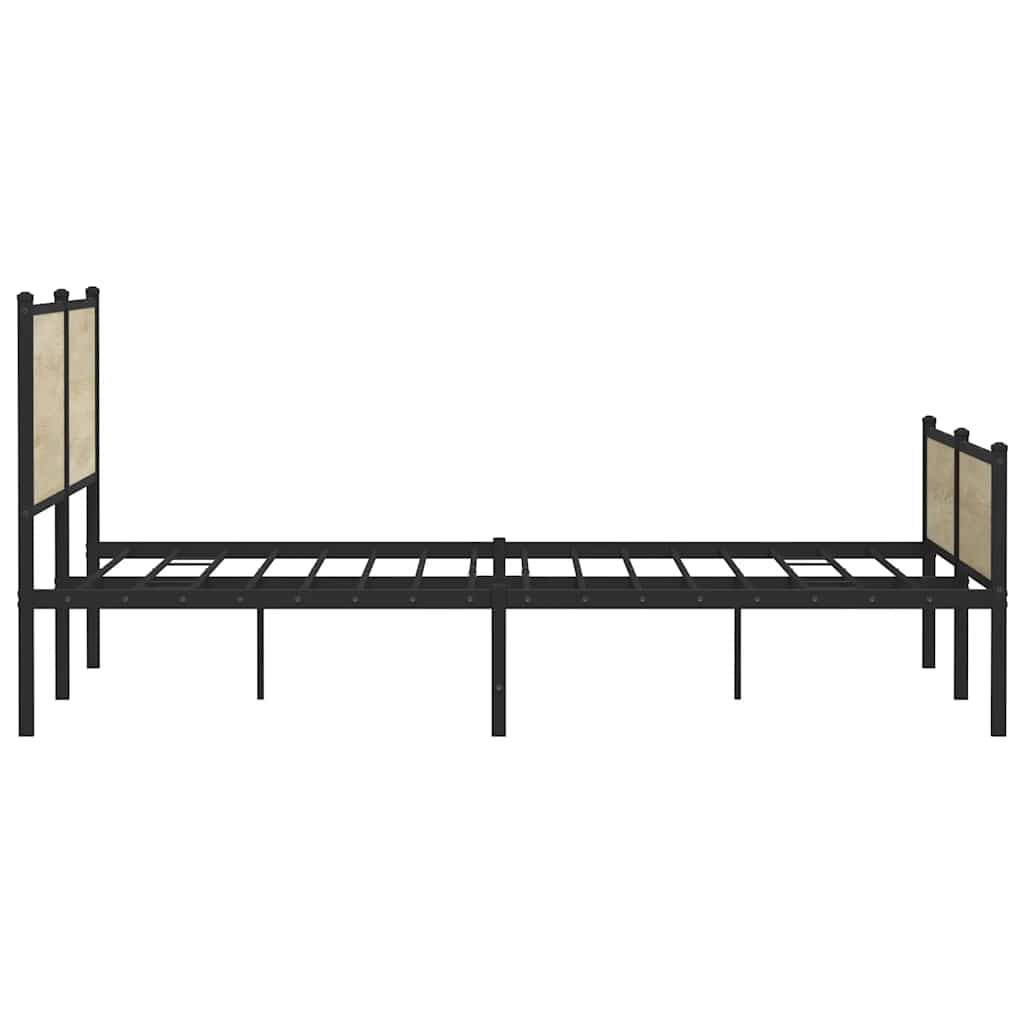 Metalni okvir kreveta bez madraca boja hrasta sonome 200x200 cm