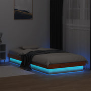 LED okvir kreveta voštano smeđi 75 x 190 cm od masivne borovine