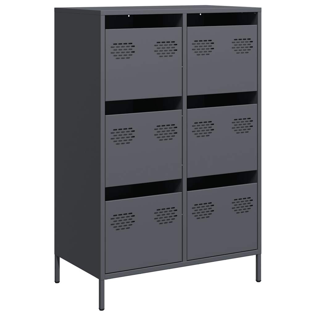 Visoka komoda antracit 68x39x101,5 cm od čelika