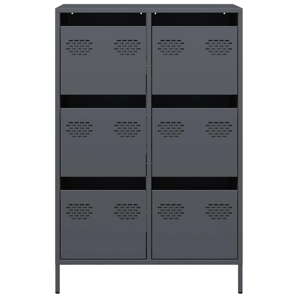 Visoka komoda antracit 68x39x101,5 cm od čelika