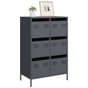 Visoka komoda antracit 68x39x101,5 cm od čelika