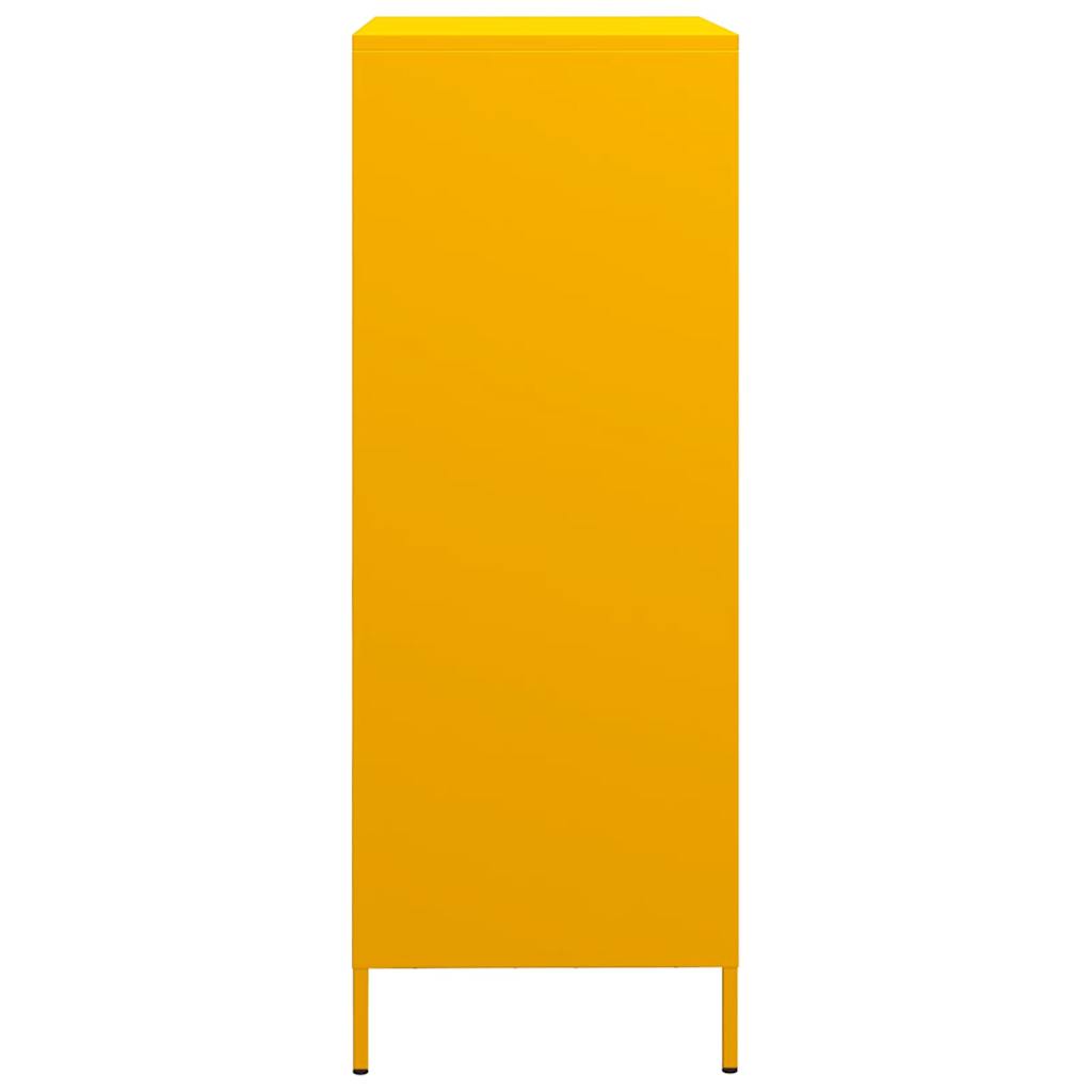 Visoka komoda boja senfa 68x39x101,5 cm od čelika