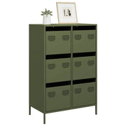 Visoka komoda maslinastozeleni 68x39x101,5 cm od čelika