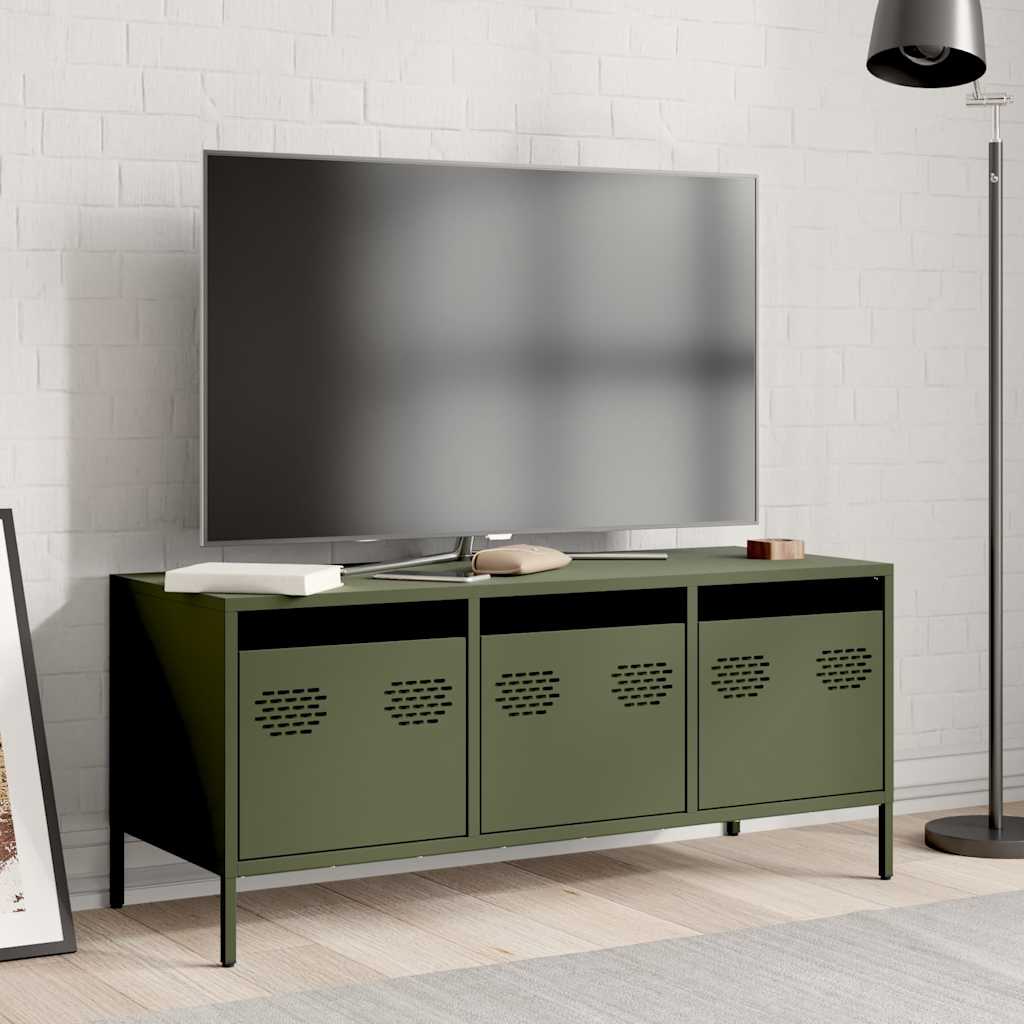 TV ormarić maslinastozeleni 101,5 x 39 x 43,5 cm čelični