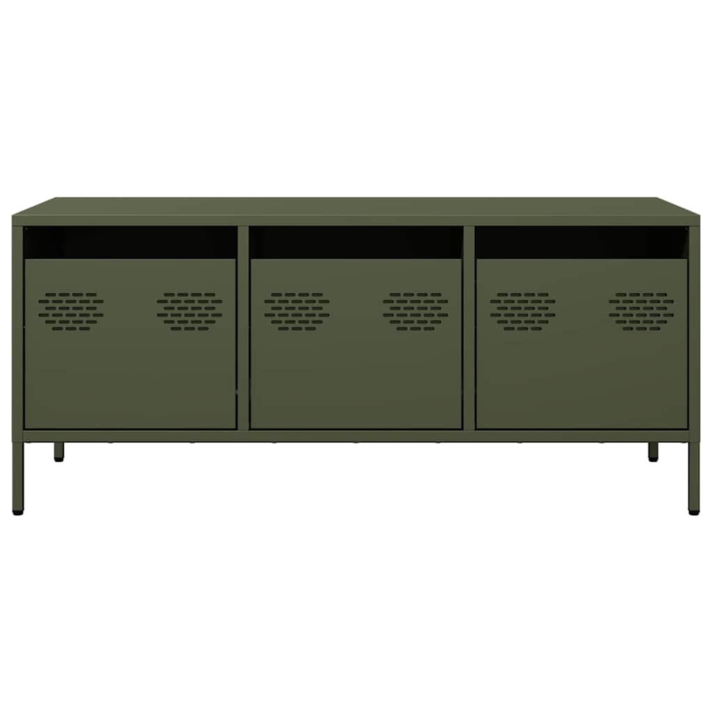 TV ormarić maslinastozeleni 101,5 x 39 x 43,5 cm čelični