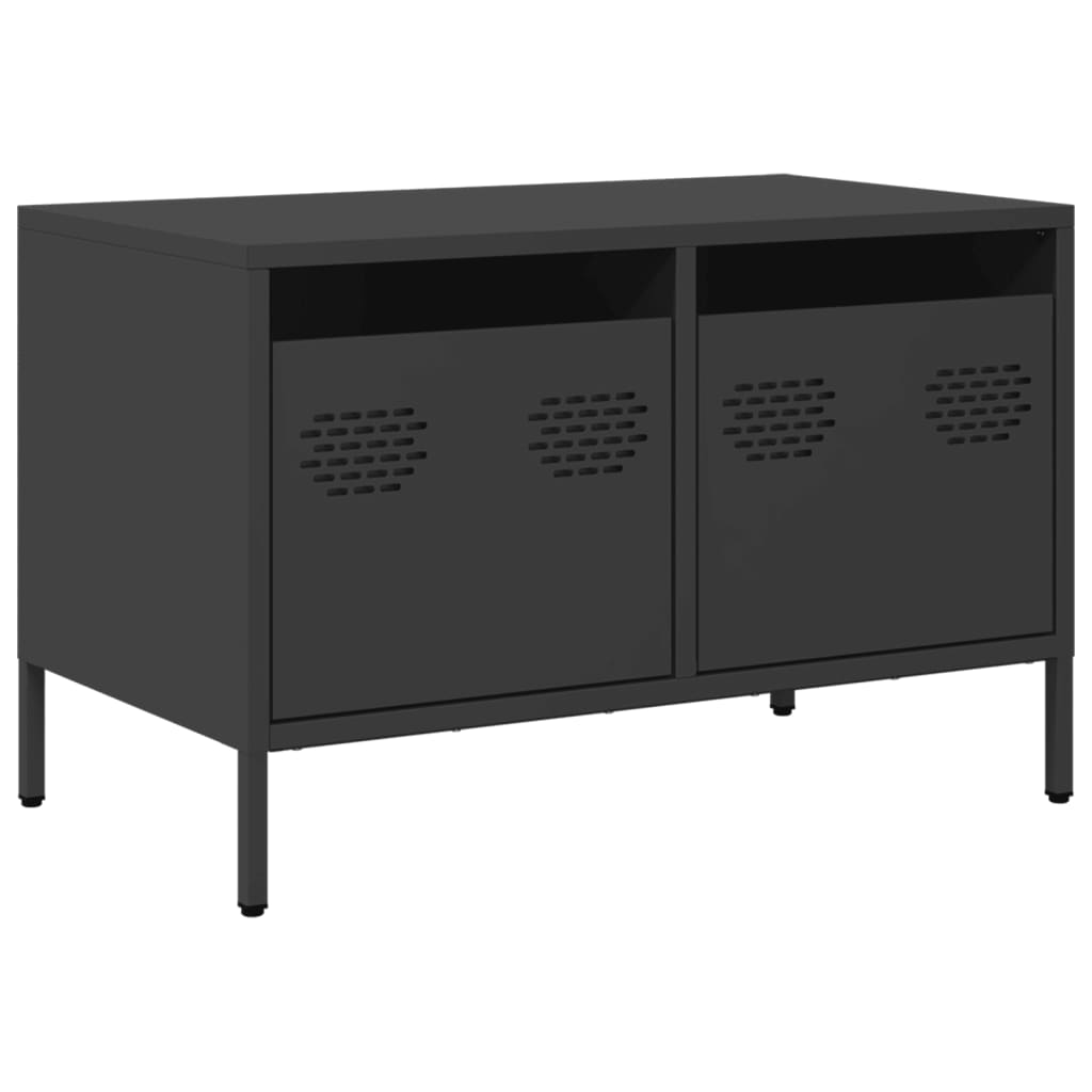 TV ormarić crni 68 x 39 x 43,5 cm hladno valjani čelik
