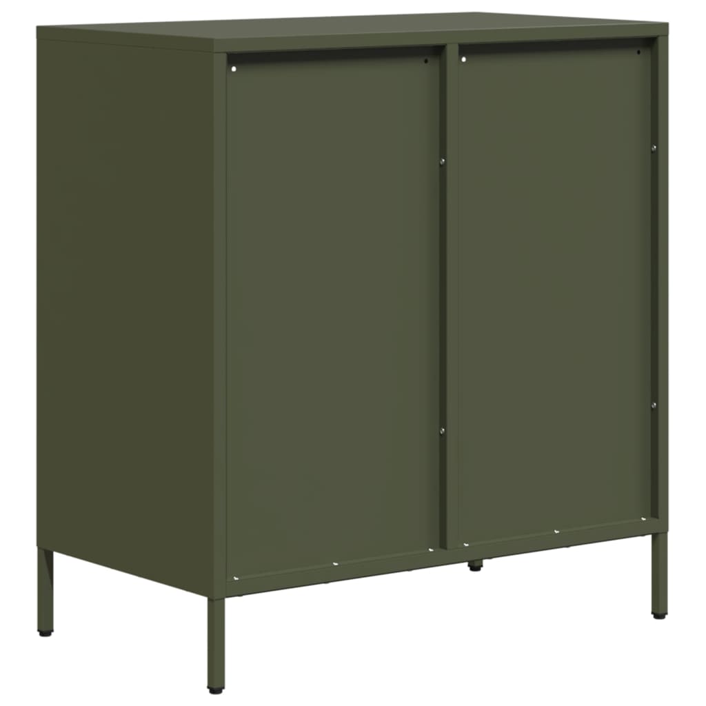 Komoda maslinastozelena 68x39x73,5 cm hladno valjani čelik