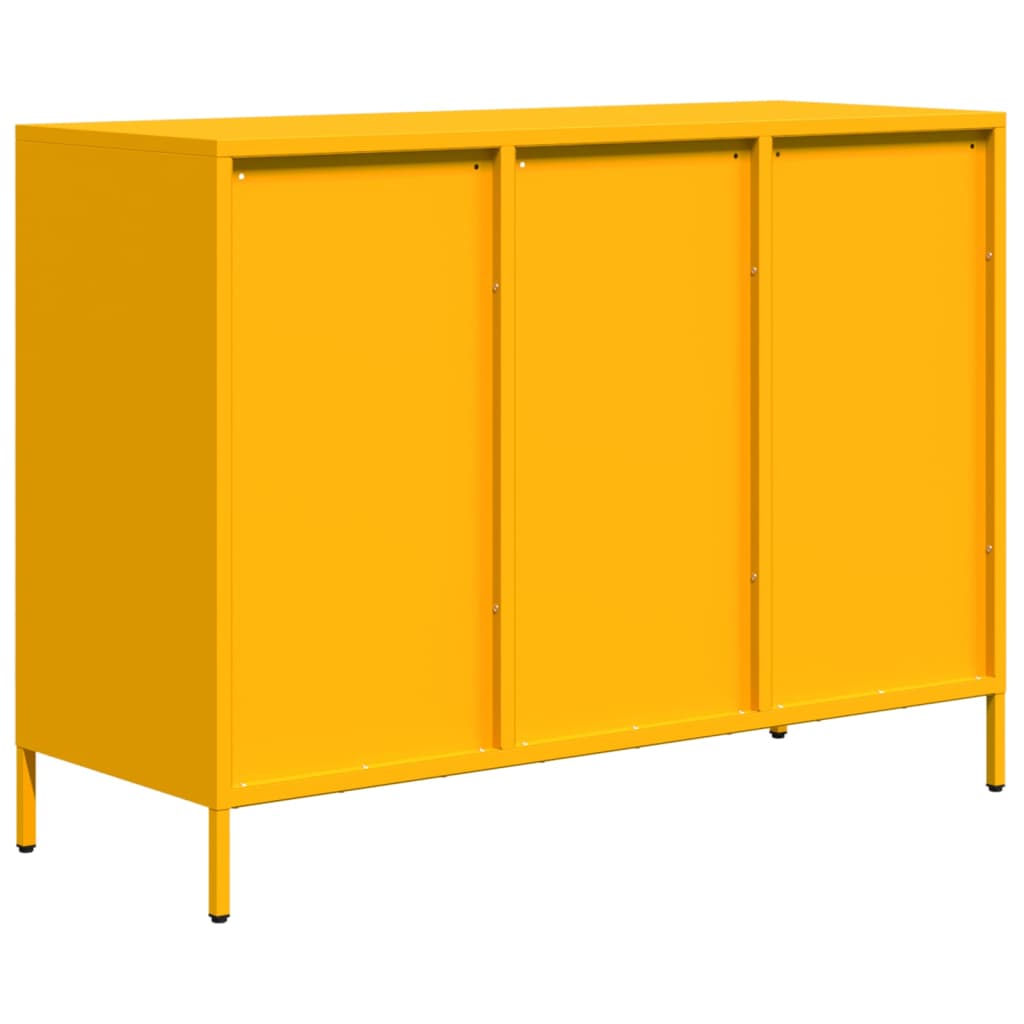 Komoda boja senfa 101,5x39x73,5 cm hladno valjani čelik
