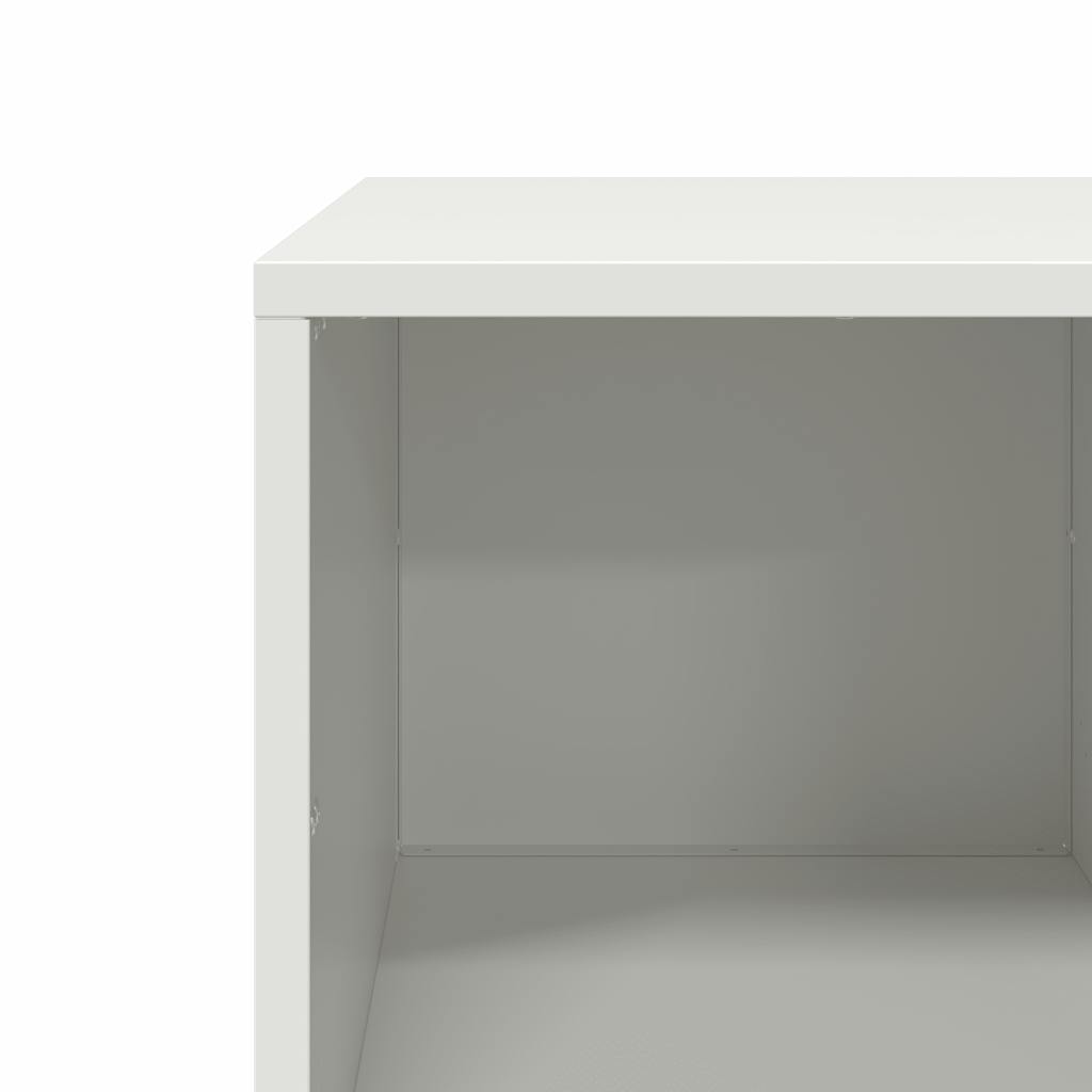 Stolić za kavu bijeli 101,5x50x43,5 cm hladno valjani čelik