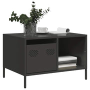 Stolić za kavu crni 68,5x50x43,5 cm od hladno valjanog čelika