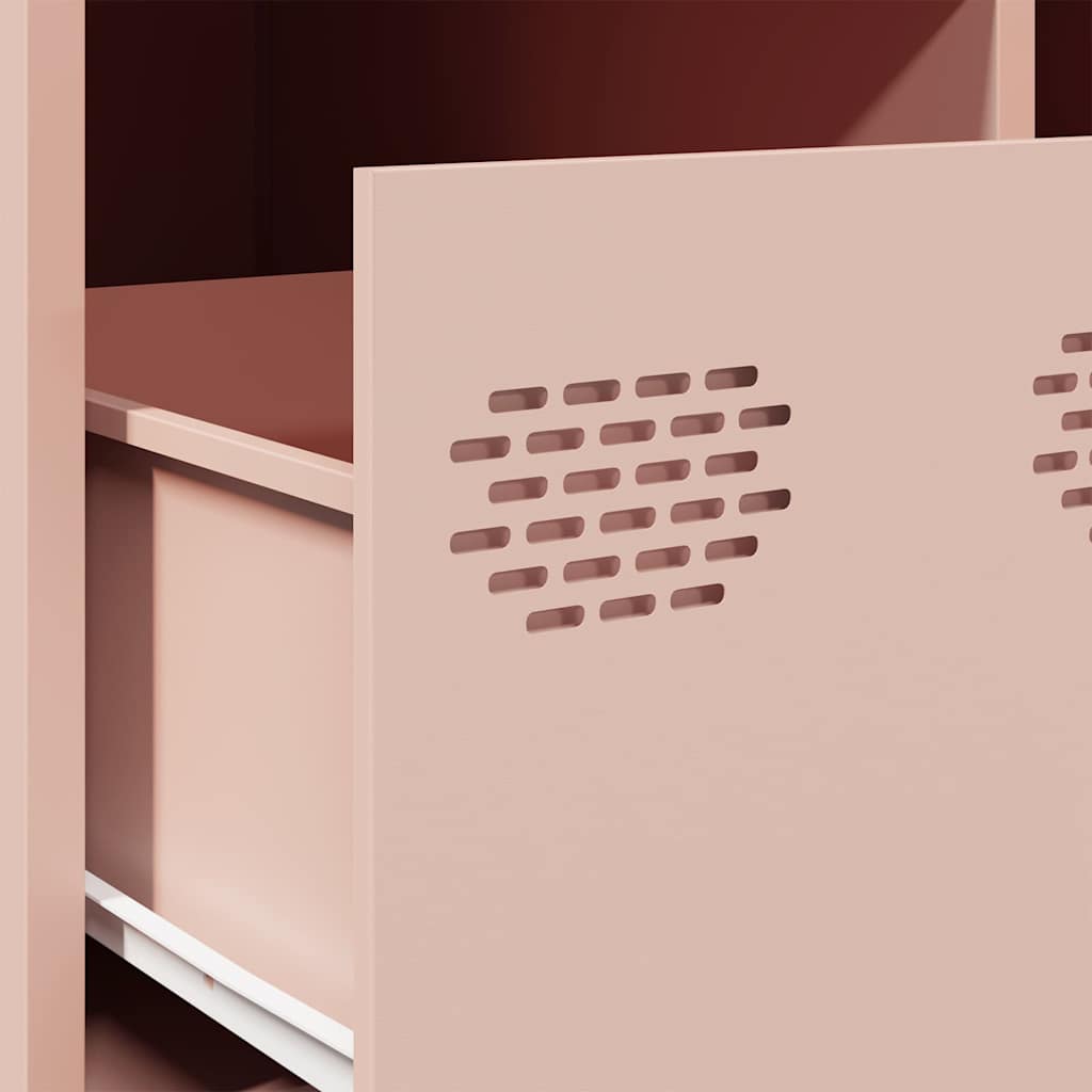 Stol za kavu ružičasti 68,5x50x43,5 cm hladno valjani čelik
