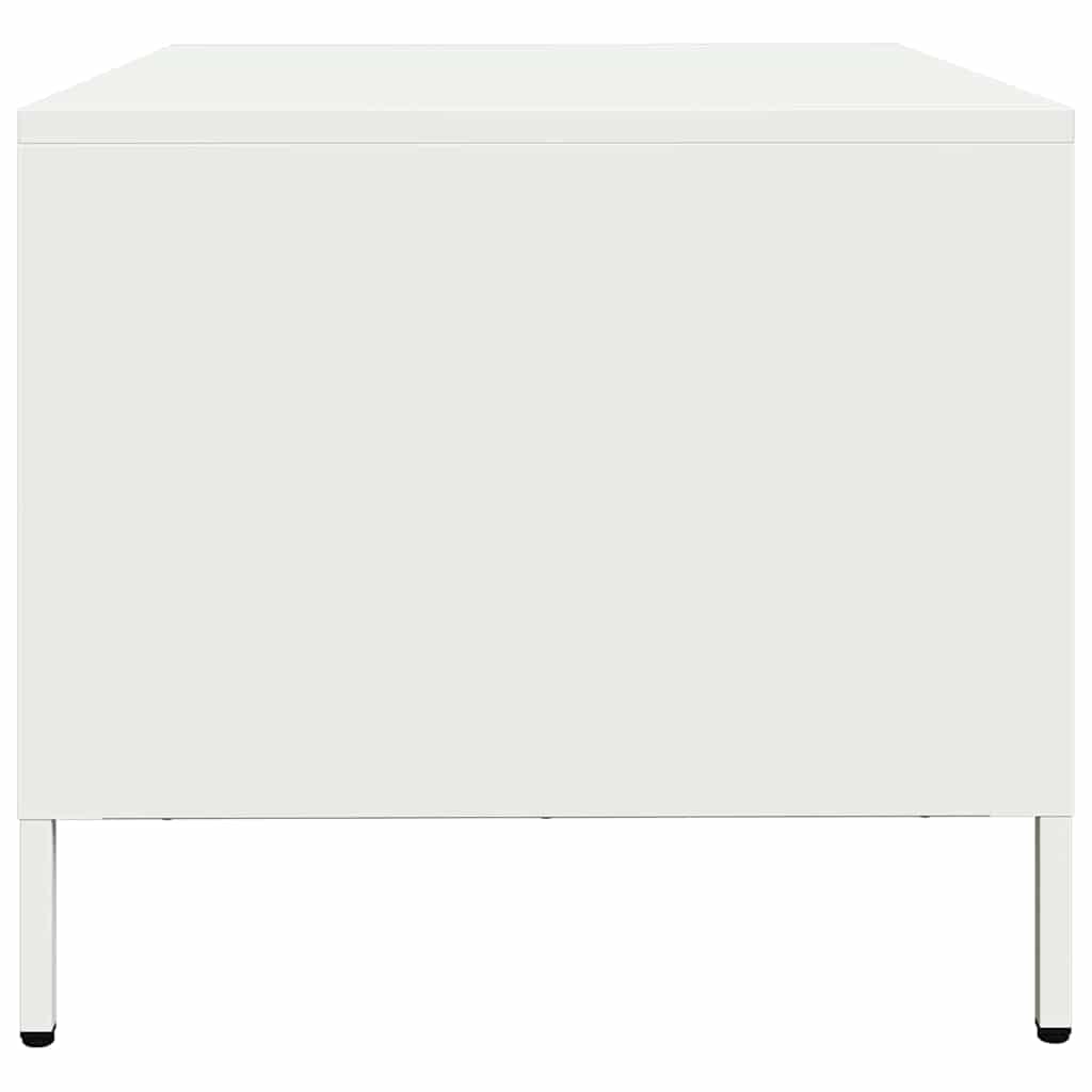 Stolić za kavu bijeli 68,5x50x43,5 cm hladno valjani čelik